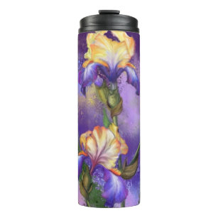 Beautiful Iris Flower - Migned Art Painting Thermal Tumbler