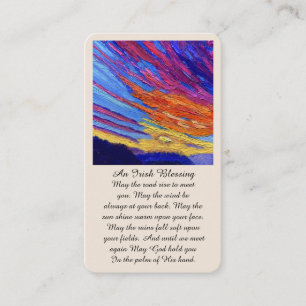 Beautiful Irish Blessing Memorial Prayer Card