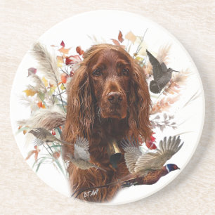 Beautiful Irish Red Setter Coaster