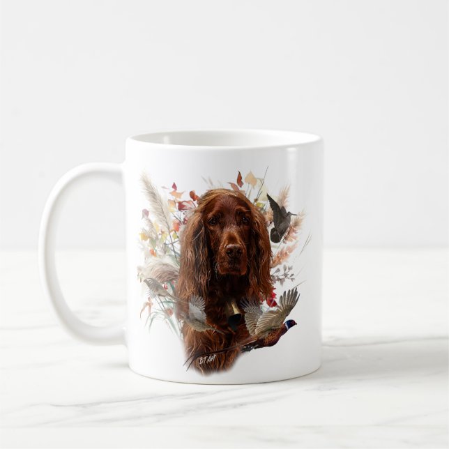 Beautiful Irish Red Setter Coffee Mug (Left)