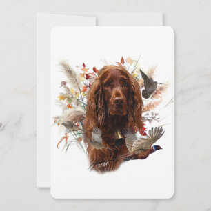 Beautiful Irish Red Setter Invitation