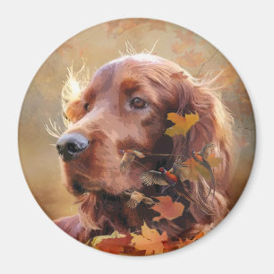 Beautiful Irish Red Setter Magnet