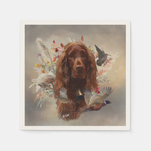 Beautiful Irish Red Setter Napkin