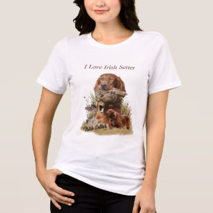 Beautiful Irish Red Setter Tri-Blend Shirt