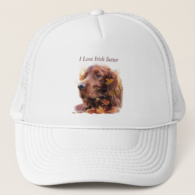 Beautiful Irish Red Setter Trucker Hat (Front)