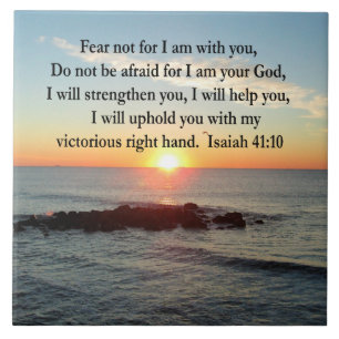 BEAUTIFUL ISAIAH 41:10 SUNRISE CERAMIC TILE