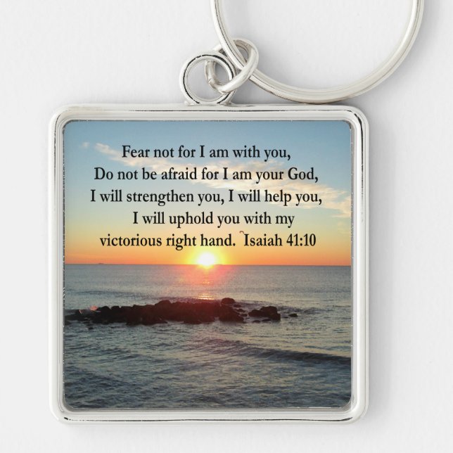 BEAUTIFUL ISAIAH 41:10 SUNRISE KEY RING (Front)
