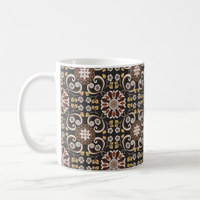 Beautiful islamic medallion seamless pattern texti coffee mug (Left)