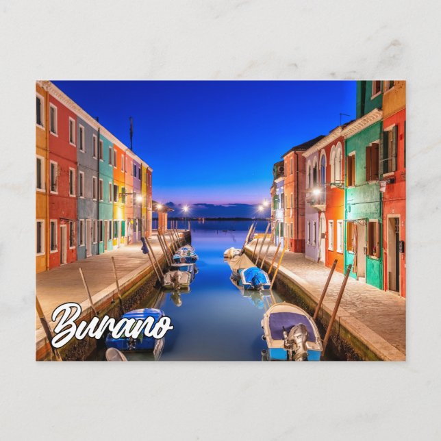 Beautiful Island Of Burano, Italy Postcard (Front)