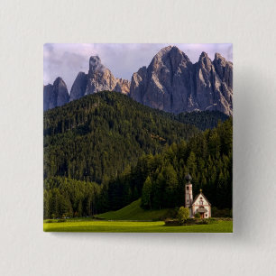 Beautiful isolated lonely church called Rainui 2 15 Cm Square Badge