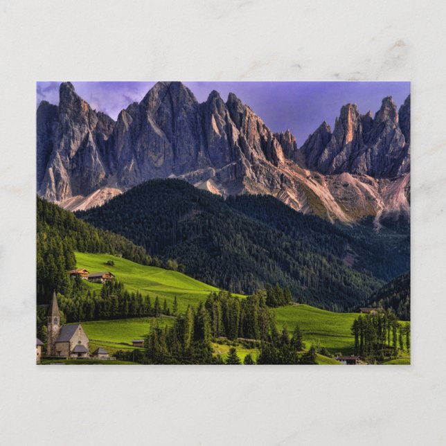 Beautiful isolated lonely church St Maddalena Postcard (Front)