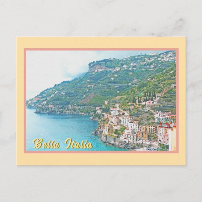 BEAUTIFUL ITALY/ BEAUTIFUL COASTLINE OF ITALY POSTCARD (Front)