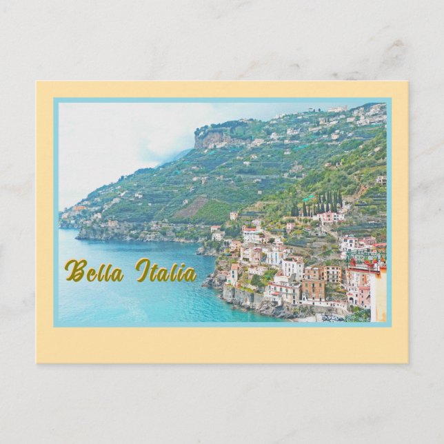 BEAUTIFUL ITALY/ BEAUTIFUL COASTLINE OF ITALY POSTCARD (Front)
