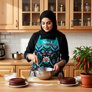 💙❤️🖤 Beautiful Iznik Turkish pattern  Apron
