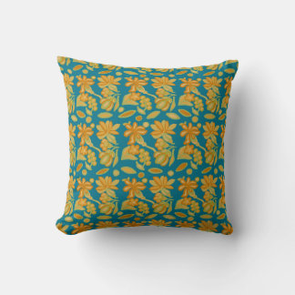 Beautiful jade floral patterned cushion