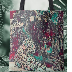 Beautiful Jaguar Jungle Cat Tote Bag