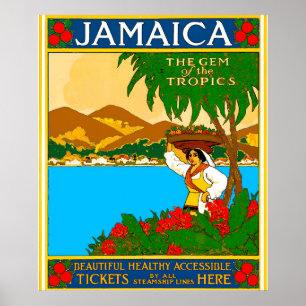 Beautiful Jamaica Travel Poster