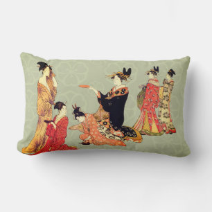 Beautiful Japanese Art Design Throw Pillows