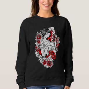 Beautiful Japanese Geisha Girl Japan Kimono Desig Sweatshirt