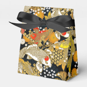 Beautiful Japanese koi print party favour box