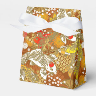 Beautiful Japanese koi print party favour box