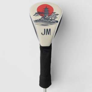Beautiful Japanese landscape with sunrise  Golf Head Cover