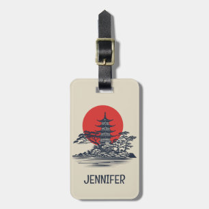 Beautiful Japanese landscape with sunrise Luggage Tag