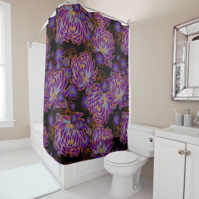 beautiful japanese pattern design shower curtain (In Situ)