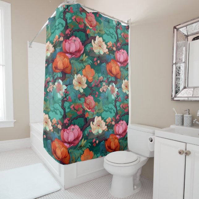 beautiful japanese pattern design shower curtain (In Situ)