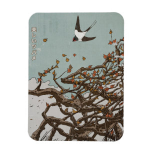 Beautiful Japanese Swallow  Magnet