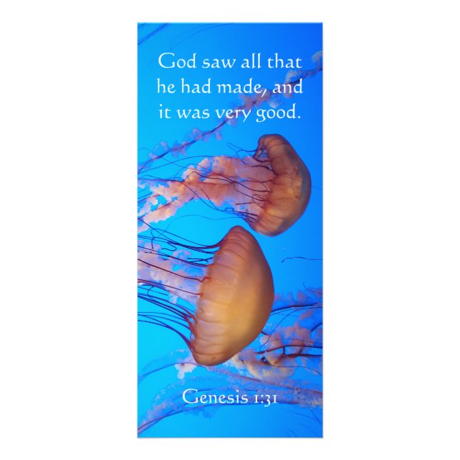 Beautiful Jellyfish Bible Verse Rack Card (Front)