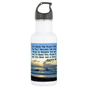 BEAUTIFUL JEREMIAH 29:11 BLUE SKIES 532 ML WATER BOTTLE