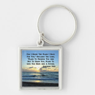BEAUTIFUL JEREMIAH 29:11 BLUE SKIES KEY RING