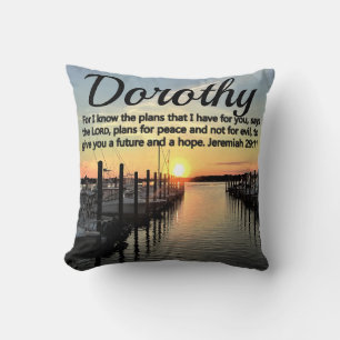 BEAUTIFUL JEREMIAH 29:11 SUNSET ON THE LAKE CUSTOM CUSHION