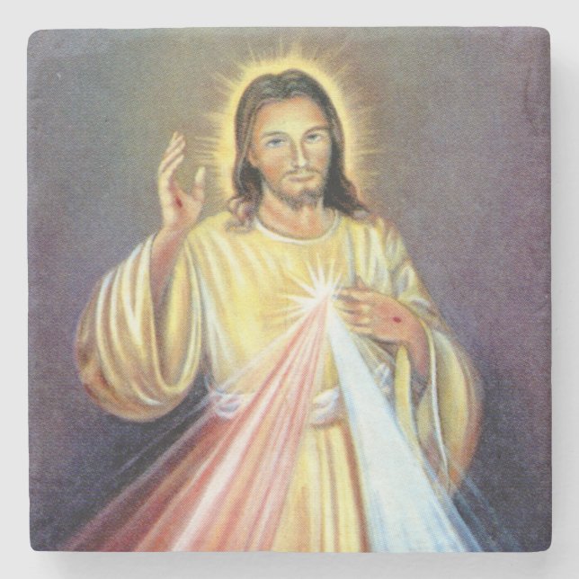 Beautiful Jesus Christ Stone Coaster (Front)