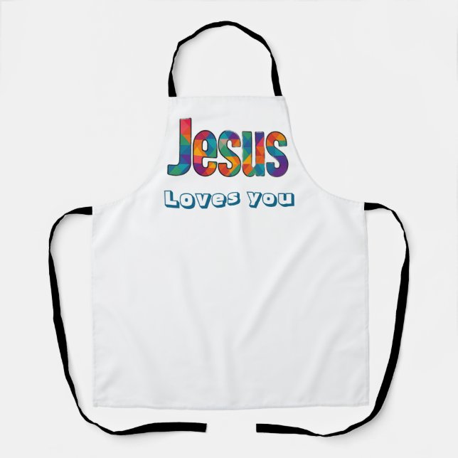 Beautiful Jesus geometric pattern  Apron (Front)
