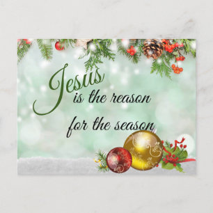 Beautiful Jesus Is The Reason For The Season Holiday Postcard