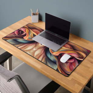 Beautiful Jewel Tones Abstract Swirls Desk Mat