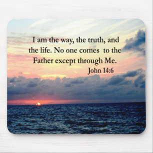BEAUTIFUL JOHN 14:6 PHOTO DESIGN MOUSE PAD