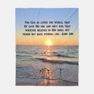 BEAUTIFUL JOHN 3:16 FLEECE BLANKET