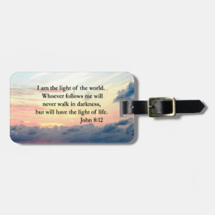 BEAUTIFUL JOHN 8:12 SUNRISE PHOTO LUGGAGE TAG