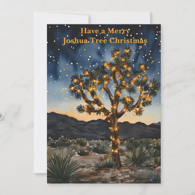 Beautiful Joshua Tree Christmas Card (Front)