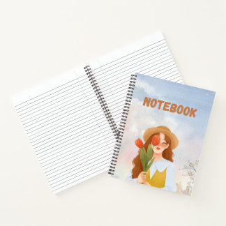 Beautiful Journal with Watercolor Girl Cover