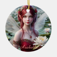 Beautiful July Fairy in Water Lilies