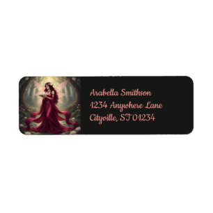 Beautiful July Ruby Fairy Return Address Label