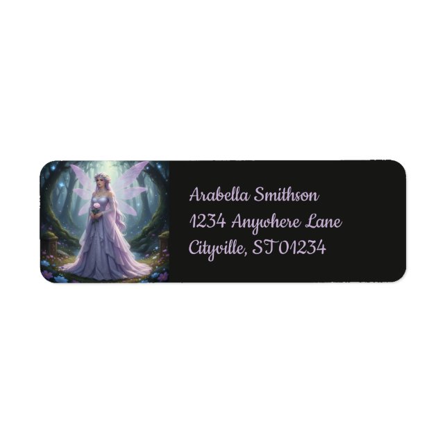 Beautiful June Pearl Fairy Return Address Label (Front)