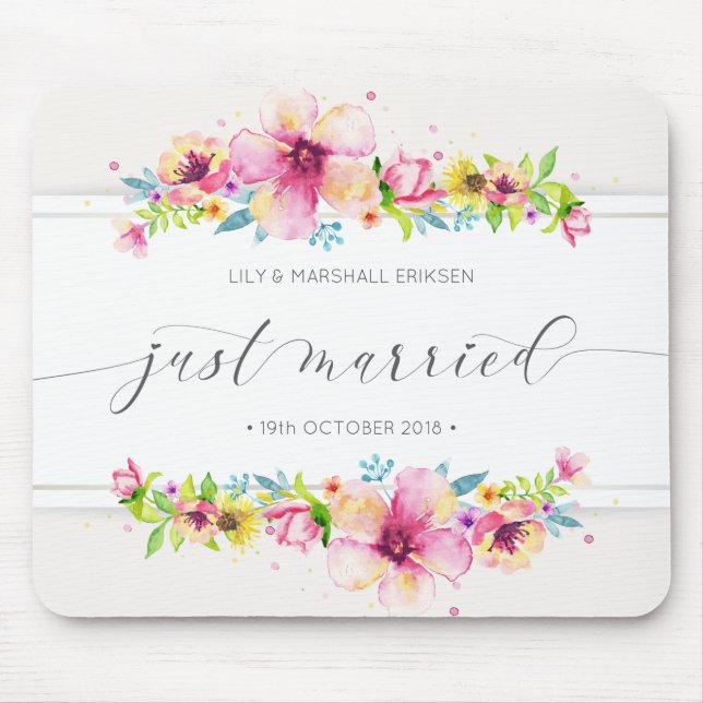 Beautiful Just Married Wedding | Mousepad (Front)