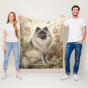 Beautiful Keeshond Fleece Blanket