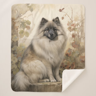 Beautiful Keeshond Sherpa Blanket