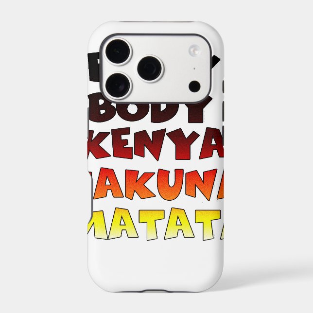 Beautiful Kenya Colourful Amazing Text Quote Desig (Back)